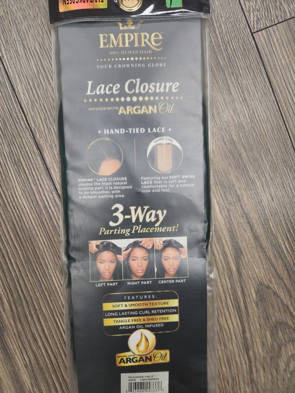 Lace Closure 3-Way Parting Hair - Dark Green (12